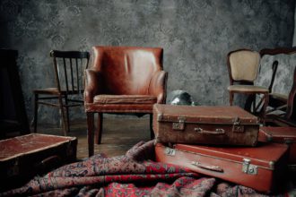 Vintage furniture in loft interior